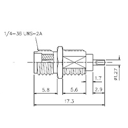 HS-SMAF Bulkhead Connector (18G)_L17.3